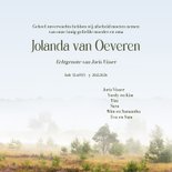 Rouwkaart paars heidelandschap met mist 3