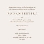 Rouwkaart stijlvol gerbera bloem line art afscheid man vrouw 3