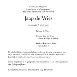 Rouwkaart vierkant met grote foto en wit verloop fotokader 3