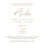 Rouwkaart vierkant vrouw bloemen oker beige 3