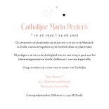 Rouwkaart vintage bloemen rozen hartjes geliefd 3