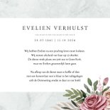 Rouwkaart vintage stijlvol klassiek bloemen 3