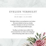 Rouwkaart vintage stijlvol klassiek bloemen 3