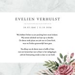 Rouwkaart vintage stijlvol klassiek bloemen 3