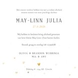 Rouwkaart voor baby of kind met een fotocollage en hartje 3