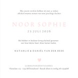 Rouwkaart voor een baby of meisje met roze waterverf hart 3