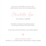 Rouwkaart voor een sterrenkindje of baby met roze voetjes 3