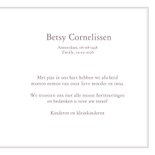 Rouwkaart witte roos klassiek 3