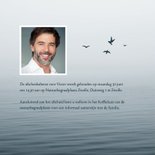 Rouwkaart zee oceaan vogels stijlvol minimalistisch 2