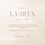 Rouwkaartje beige met vlinder 3