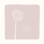 Roze condoleance kaartje met bloem gerbera 2