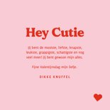 Roze typografische valentijnskaart you're cute 3