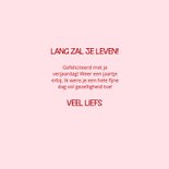 Roze verjaardagskaart met teckel lang zal je leven 3