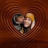 Save our date kerstkaart met hart op achtergrond 2