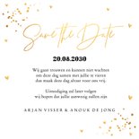 Save the Date eigen foto confetti goudlook 3