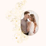 Save the date kaart met lijntekening Magnolia 2