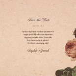 Save the Date kaart vintage met bloemen 3