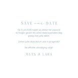 Save the date kader met bloemetjes waterverf zachte kleuren 3