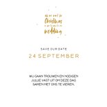 Save the Date kerstkaart met handlettering tekst 3