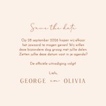 Save the date met lijn beige terracotta minimalistisch 3