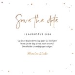 Save the date uitnodiging stijlvol goudlook confetti 3