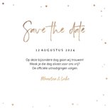 Save the date uitnodiging stijlvol goudlook confetti 3