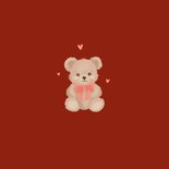 Schattig rood kerstkaartje met teddybeer kerstknuffel 2
