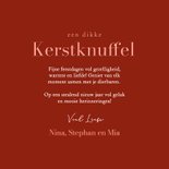 Schattig rood kerstkaartje met teddybeer kerstknuffel 3