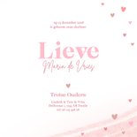 Schattig roze geboortekaartje met eenhoorn veulentje 3