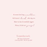 Schattig roze geboortekaartje pinguin een zusje 2