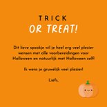 Schattige Halloween wenskaart met lief spookje 3