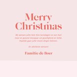 Schattige roze kerstkaart met ijsbeertjes met sjaal 3