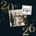 Sfeervolle uitnodiging nieuwjaarsborrel champagneglas 2