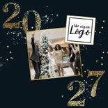 Sfeervolle uitnodiging nieuwjaarsborrel champagneglas 2