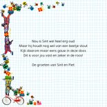 Sinterklaas kaart met tekst Zo Zo 2