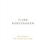 Sjieke kerstkaart koolmeesje kerstboom lichtjes 3