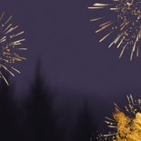 Sjieke nieuwjaarskaart vuurwerk hart 2027 Achterkant
