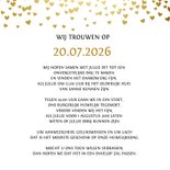 Sjieke trouwkaart gouden hartjes 3
