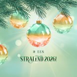 Sprankelende kerstkaart met foto en kristallen kerstballen 2