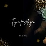 Sprankelende kerstkaart takjes en goudlichtjes 3