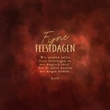 Sprankelende kerstkaart vogel in kerstbal fijne feestdagen 3