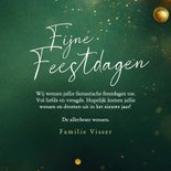 Sprankelende kerstkaartjes groen met gouden kerstballen 2027 3