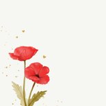Sterkte kaart klaprozen bloemen hartjes medeleven 2