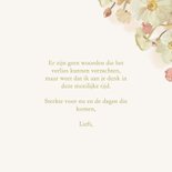 Sterkte kaart met bloemenkader in aquarel 3