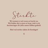 Sterkte kerstkaart bloemen gouden sterretjes feestdagen 3