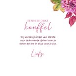 Sterktekaart herfstbloemen roze 3