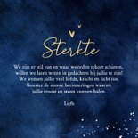 Sterktekaart lichtpuntjes sterren hartjes herdenking 3