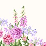 Sterktekaart roze en lila zomerbloemen 2