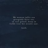 Stijlvol Christelijk kerstkaartje blauw met goud 3
