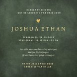 Stijlvol geboortekaartje jongen met goudlook regenboogje 3